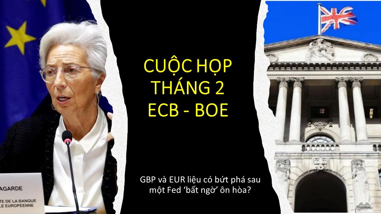 VIP Chuyên sâu: Dự báo kết quả cuộc họp ECB và BOE ngày 02/02. Số phận của EUR và GBP sẽ ra sao?